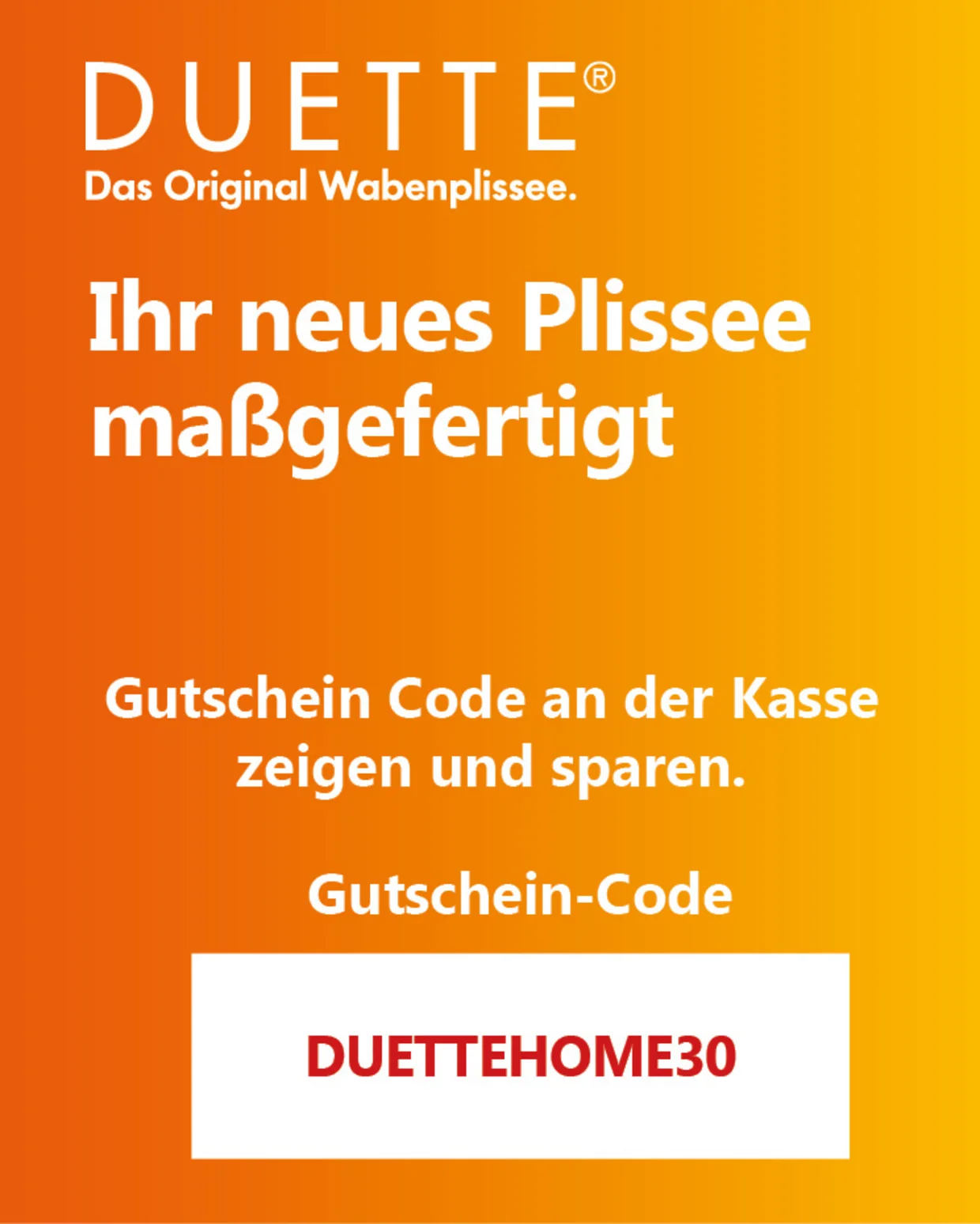 Aktionsangebot ESPRIMA Duette Plissee 2023